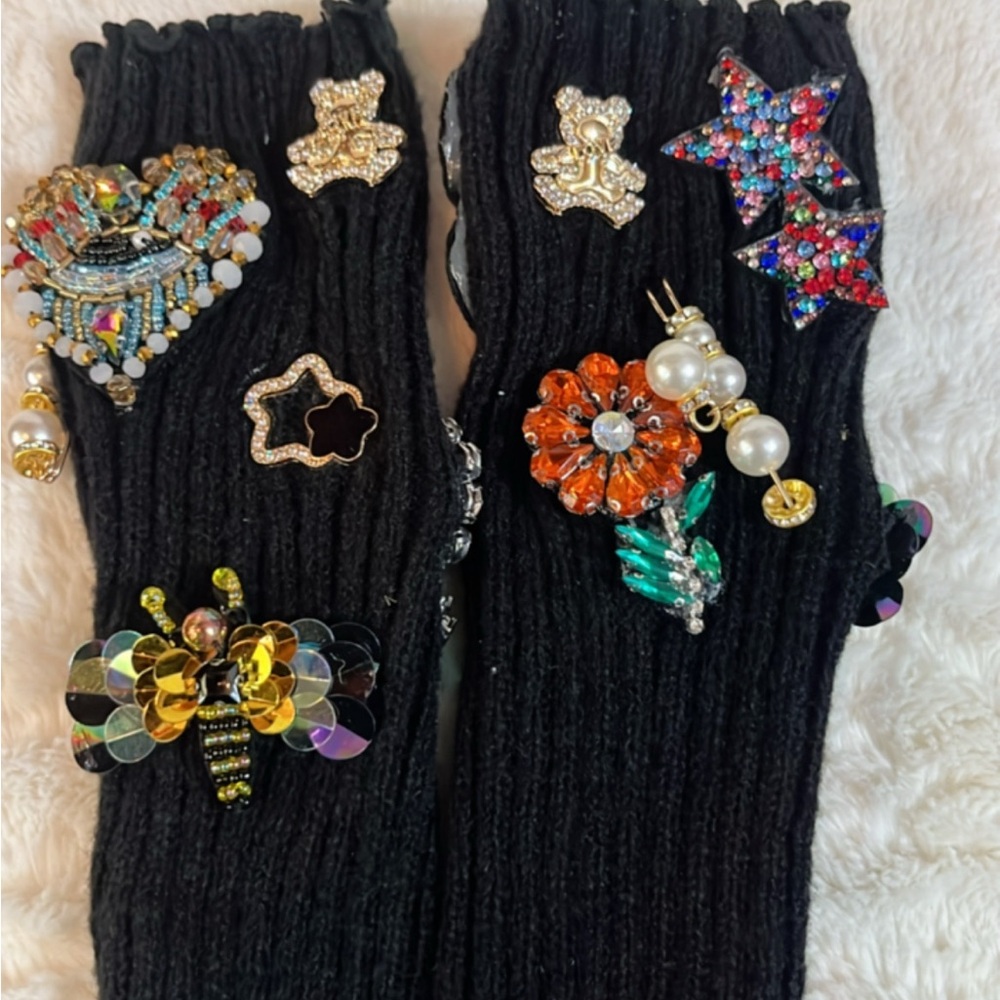 Black Charm Leg Warmers